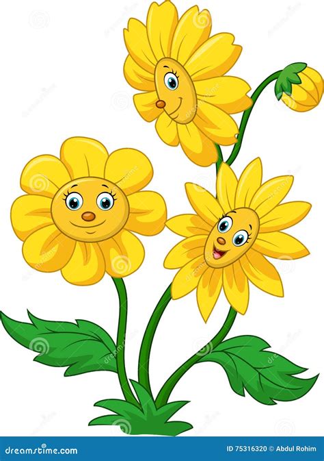 Cute Cartoon Sunflower Wallpaper