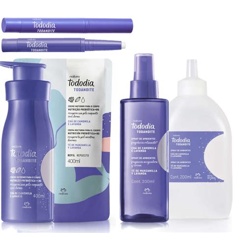 Linha Tododia Todanoite Natura Creme Noturno Corporal E Spray De