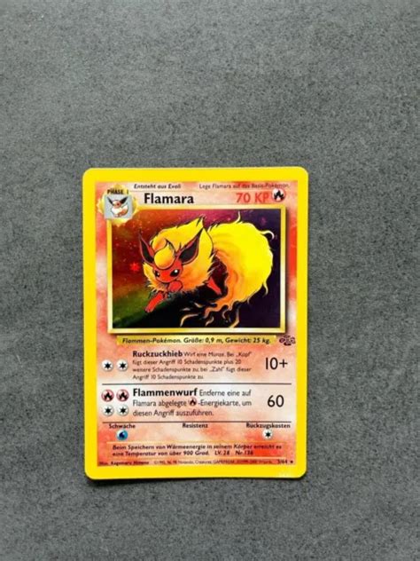 POKÉMON KARTE FLAMARA 3 64 Holo Dschungel Deutsch EUR 13 00 PicClick DE