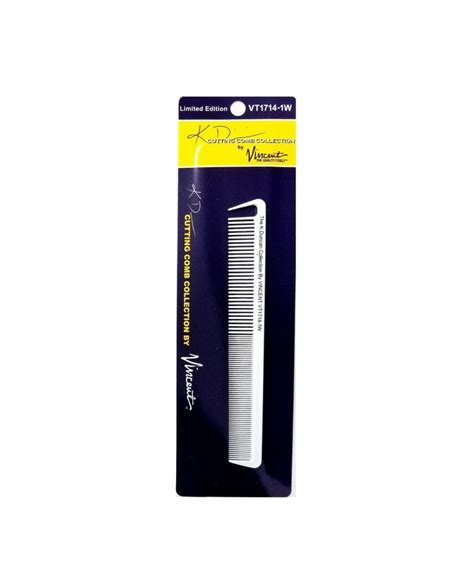 Vincent Kd Ceramic White Hook All Purpose Comb Vt1714 1w Barber