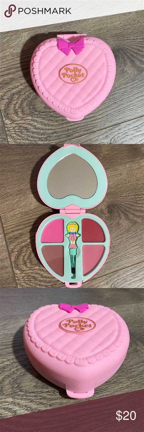 Polly Pocket Lip Palette Pink Heart Gloss New Polly Pocket Pink