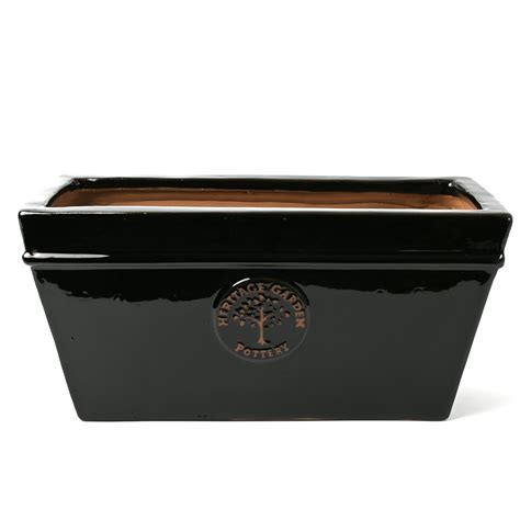 33cm Edwardian Trough Black – Heritage Pot Company