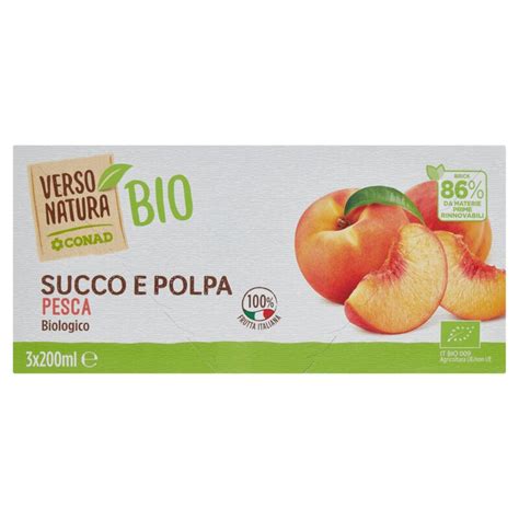 Succo E Polpa Di Pesca Bio Conad In Vendita Online Conad