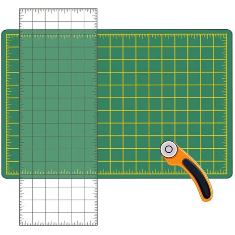 Green Fabric Cutting Mat With Ruler Fabric Panel - Etsy