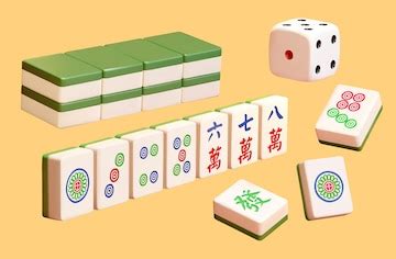 Premium Vector | 3D Mahjong tiles set