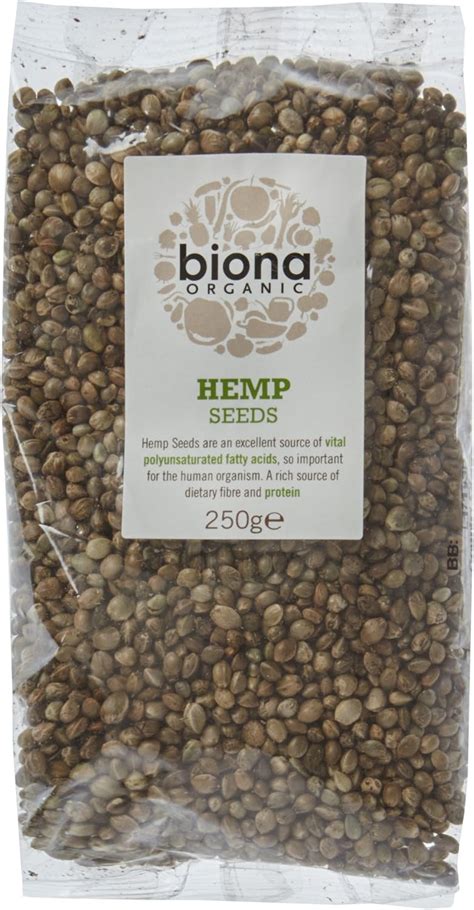 Biona Organic Whole Hemp Seeds 250g Pack Of 4 Amazon Co Uk Grocery