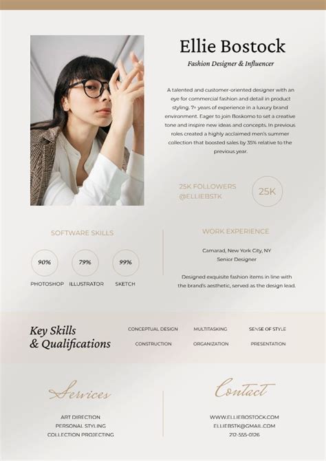 Fashion Designer Skills And Experience Online Resume Template