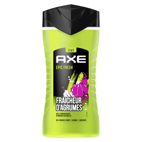 Axe Gel Douche 3 En 1 Epic Fresh Fraîcheur Dagrumes 250ml Pas Cher