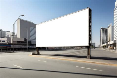 Premium AI Image | Big empty billboard in big city empty billboard with ...