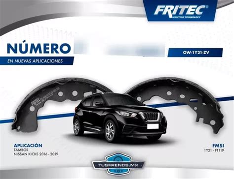 Balata Trasera Nissan Versa 2020 2023 Kicks 2017 2023 Fritec