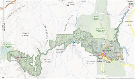 Grand Canyon National Park Map - GIS Geography