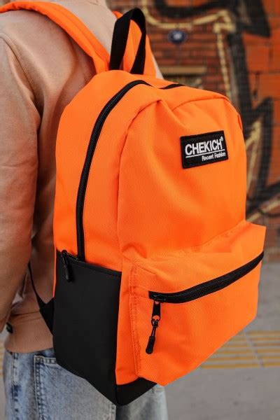 CH02 текстильный рюкзак оранжевый