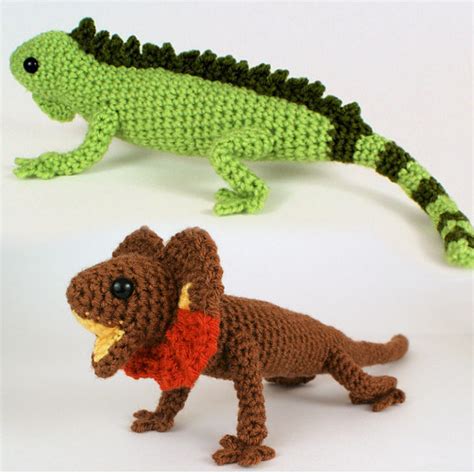 Iguana lizard Amigurumi CROCHET PATTERN Digital PDF File - Etsy