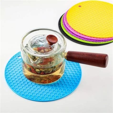 HEMICO Multipurpose Silicon Round Hot Mat For Kitchen And Dining Hot Plate Stand At Rs Piece