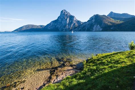 Premium Photo Peaceful Autumn Alps Mountain Lake Morning View To