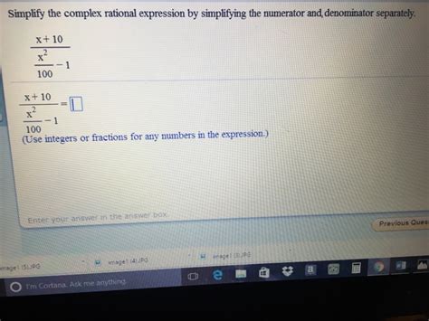 Solved Simplify The Complex Rational Expression By