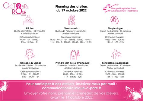 Ateliers Octobre Rose