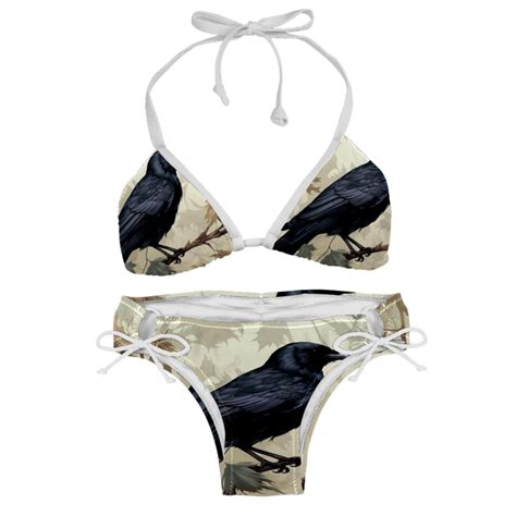 Crow Chic Bikini Set With Detachable Sponge Adjustable Strap 2 Pack