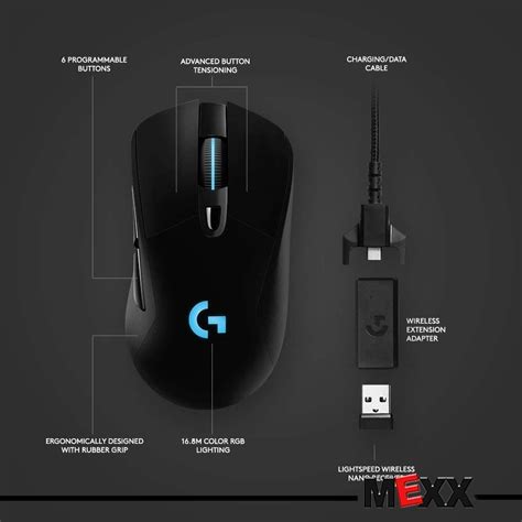 Mouse Gamer G703 Lightspeed Inalámbrico Logitech G Negro En Precialo