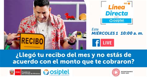 Charla Gratuita OSIPTEL Llegó tu recibo del mes y no estás de