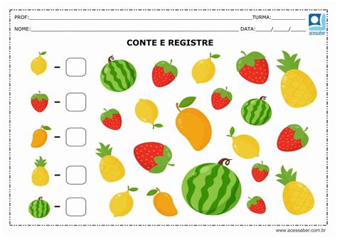 Conte E Registre - Atividade de matemática: Conte e registre - Ed. Infantil e 1º ano ...