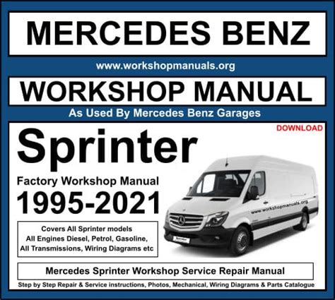 Mercedes Sprinter 1995 2021 Workshop Repair Manual Download