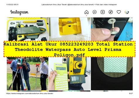 Sertifikat Kalibrasi Total Station Auto Level Waterpass Theodolite