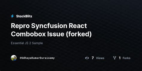 Repro Syncfusion React Combobox Issue Forked Stackblitz