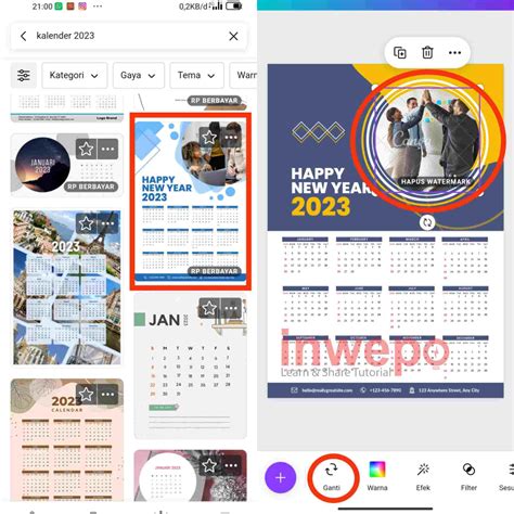 Cara Buat Kalender Custom Sendiri Dengan Canva Inwepo