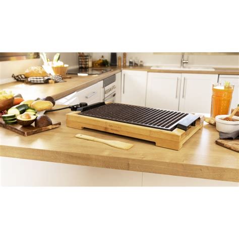 Cecotec Tasty Grill Grill Lectrique Linestone En Bambou W