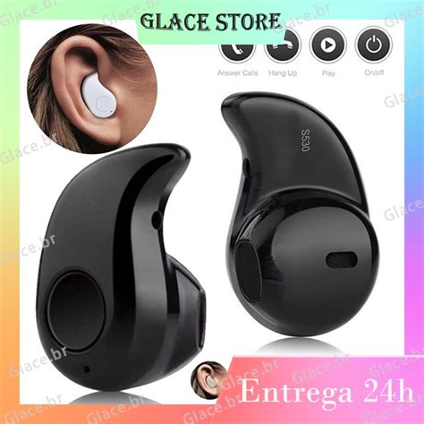 Fone De Ouvido Intra Auricular Sem Fio Bluetooth Microfone