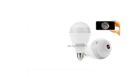 панорамна безжична 2mp WIFI камера крушка куполна IP скрита със звук ...