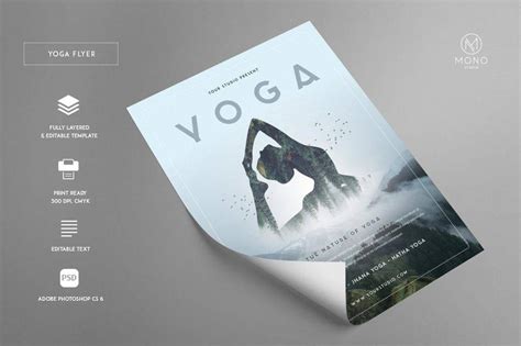 Yoga Flyer 25 Examples Illustrator Indesign Word Pages