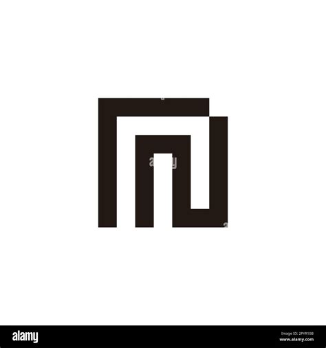 Letter R And N Square Geometric Symbol Simple Logo Vector Stock Vector