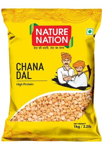 Nature Nation Indian Dry Desi Yellow Bengal Gram Split Dry Chana Dal