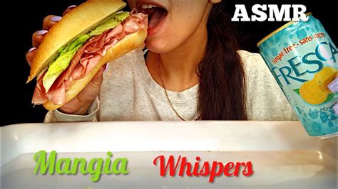 Asmr Eating Italian Panino Sandwich Mukbang Whisper Mangia