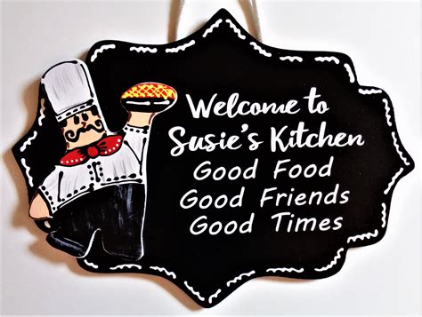 Personalize Fat Chef Kitchen Good Foodfriendstimes Sign Wall Decor