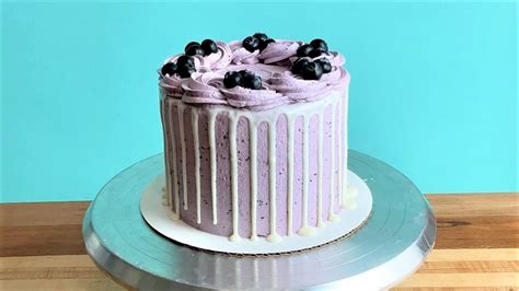 Blueberry Cake Recipe Step By Step Guide Birthday Stock