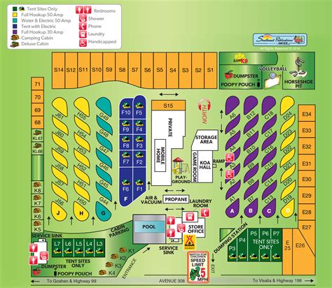 Koa Campgrounds California Map Oconto County Plat Map