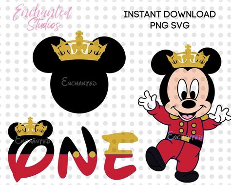 Red Baby Prince Bundle Mickey Mouse Clipart SVG PNG Clip Art File