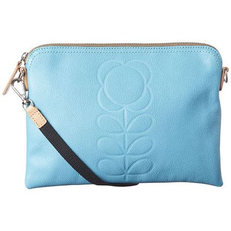 Orla Kiely Stem Embossed Travel Pouch Sky