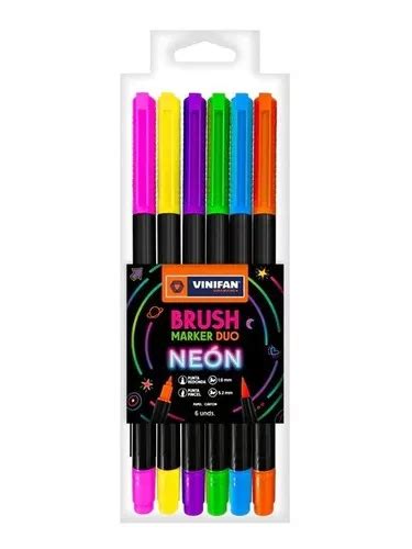 Marcador Vinifan Brush Marker Duo Neon X Mercadolibre