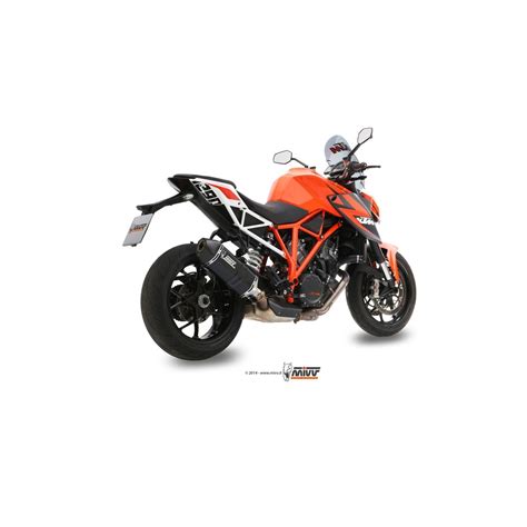 Silencieux Mivv Speed Edge Inox Bross Noir Casquette Carbone Ktm