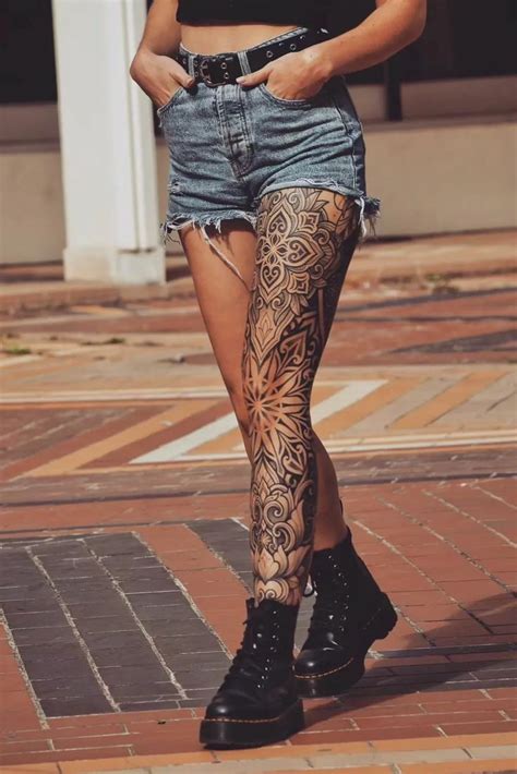 Pin By Sisa On Black White Tattoo In 2024 Leg Tattoos Women Leg