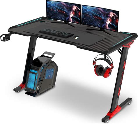 Zentura Gaming Bureau X X Cm Game Desk Met Led Verlichting