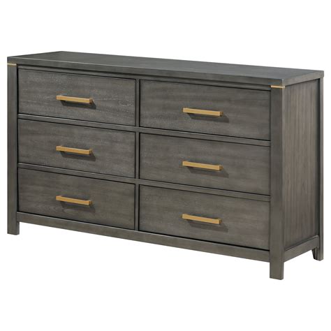 Kieran 6-drawer Dresser Grey – Stage Design Miami