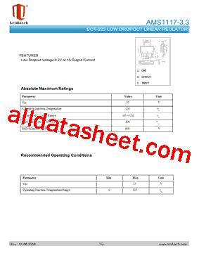 AMS1117 3 3 Datasheet PDF Shanghai Leiditech Electronic Technology