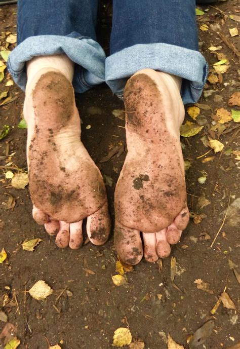 Autumn Barefoot Walk 5 Muddy Soles After Walking Barefoot Flickr