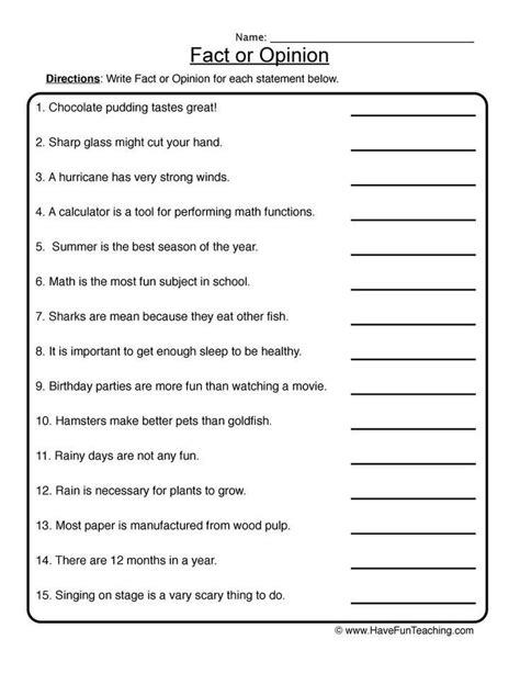 Pin By Nicole G On RAYAH English Fact And Opinion Worksheet Fact And