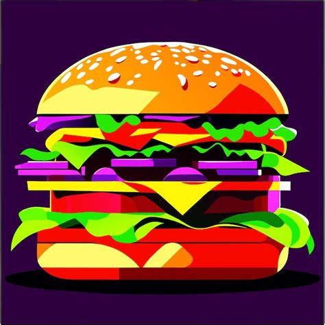 Premium Vector Beautiful Realistic Burger Fast Food Icon